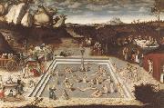 CRANACH, Lucas the Elder The Fountain of Youth (mk08) oil painting on canvas